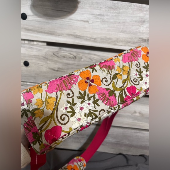 Vera Bradley Tea Garden Messenger/Laptop Bag Top Handle/Long Strap - Picture 9 of 10